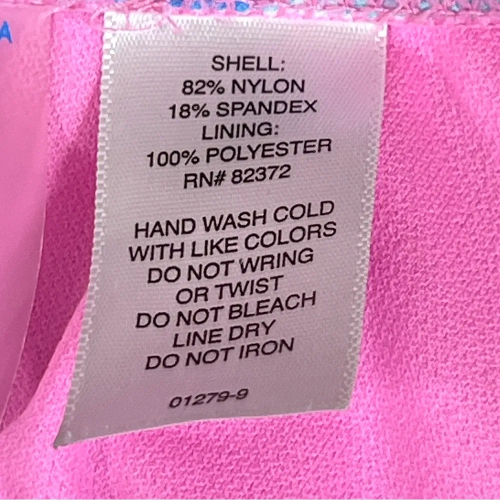 Decree Size 3X Tie Dye Ruffle Hem Tie Front Bikini Padded Top w/Side Wir… - Image 11