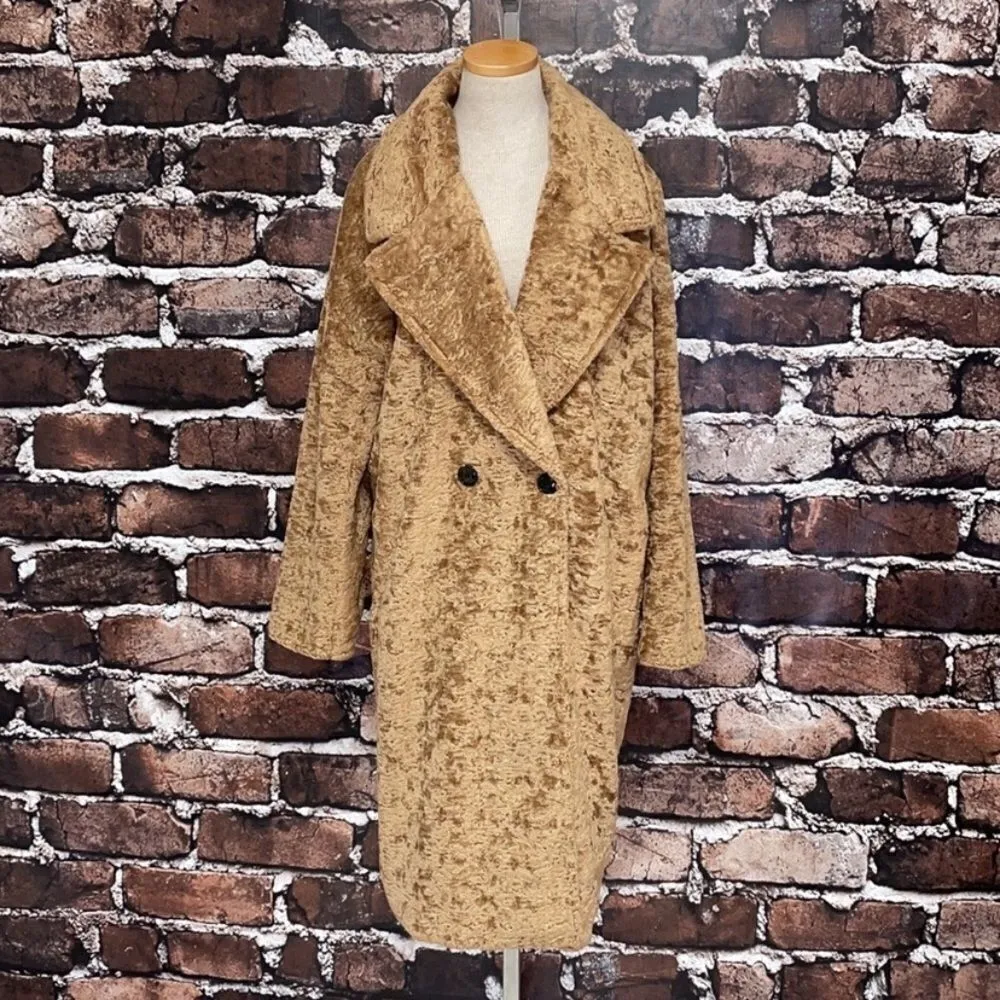 Avec Les Filles‎ Faux Sherpa Teddy Cocoon Coat Size Large NWOT - Image 5