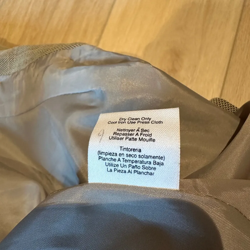 Tan vintage double breasted blazer jacket Size M - Image 4