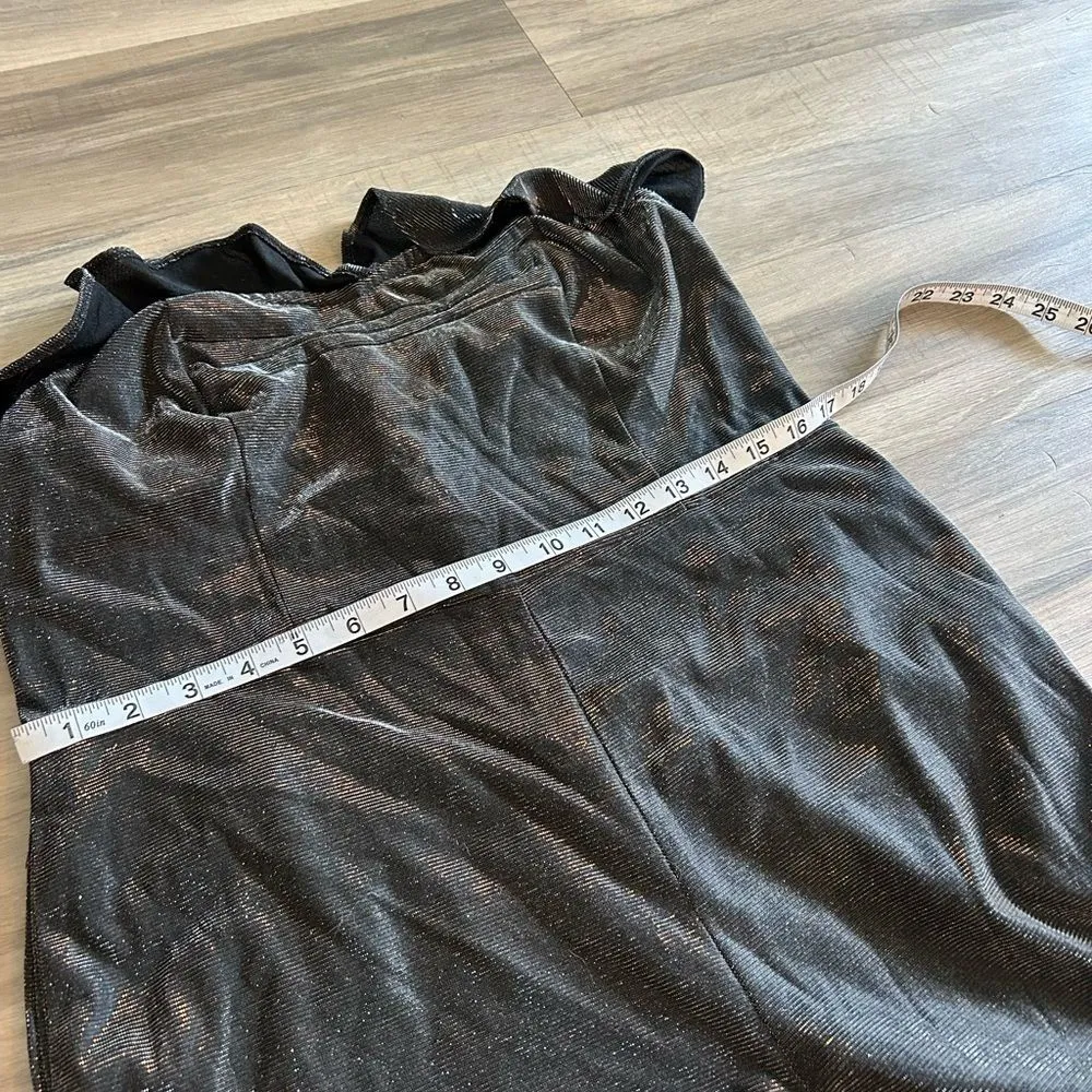 H:ours Simone Jumpsuit in Silver Revolve Sz XL New Years Party Club Going Out - Image 10