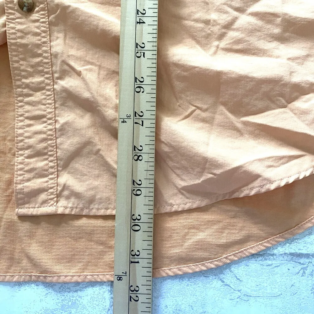 Redington Embroidered Button Down Long Sleeve Women Fishing UPF 30 Shirt Sz M Orange Size M - Image 13