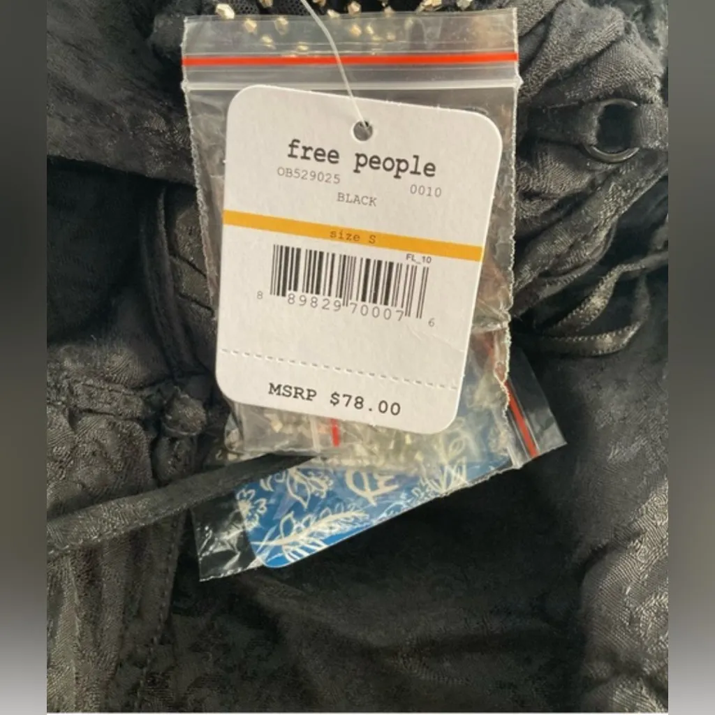 NWT Free People Shooting Star Slip Black MSRP $78 - Image 9