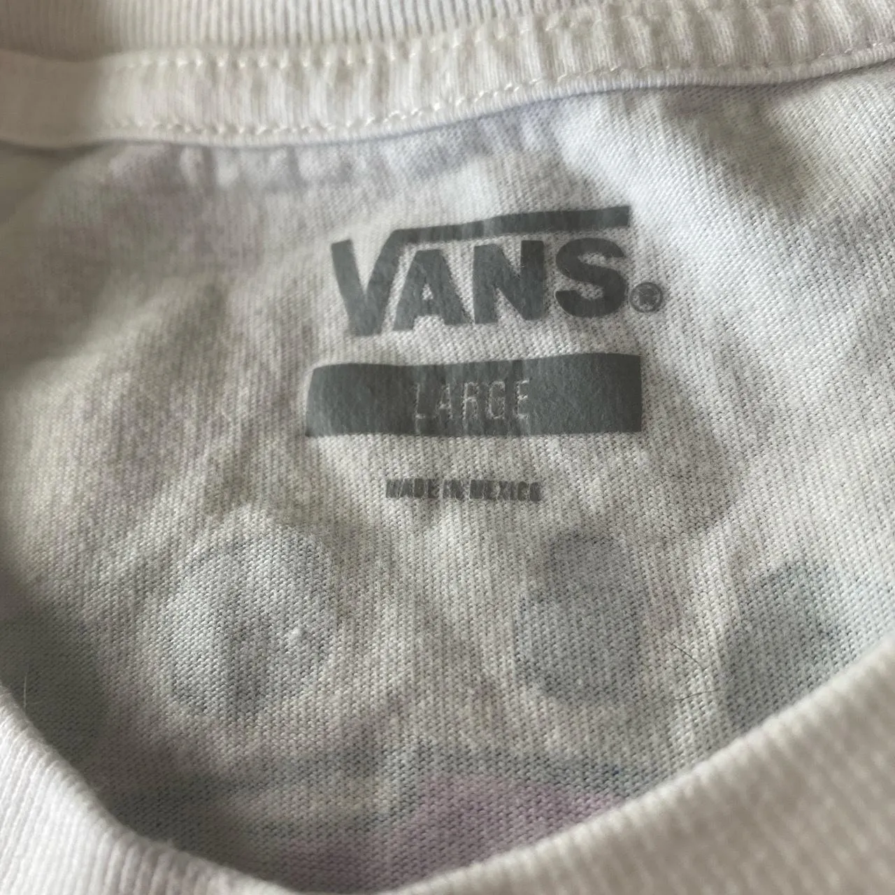 Vans White Rainbow Pastel Graphic Tee Shirt - Image 5