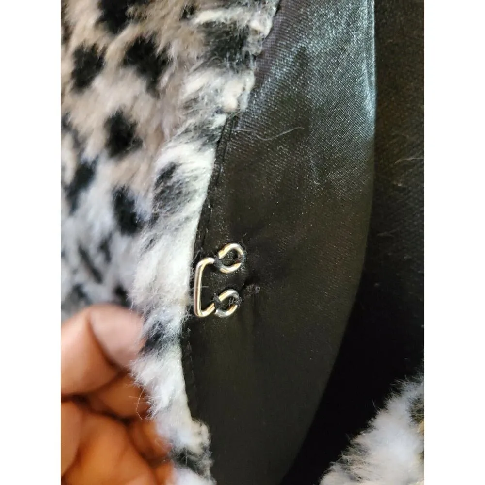 POETRY CLOTHING FAUX FUR VEST, ANIMAL PRINT, SMALL - Image 3