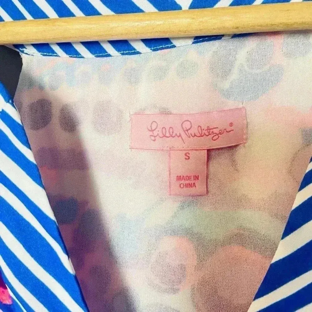 Lilly Pulitzer Achelle Top in‎ Colony Coral Shell Out -Size Small S -Preppy - Image 3