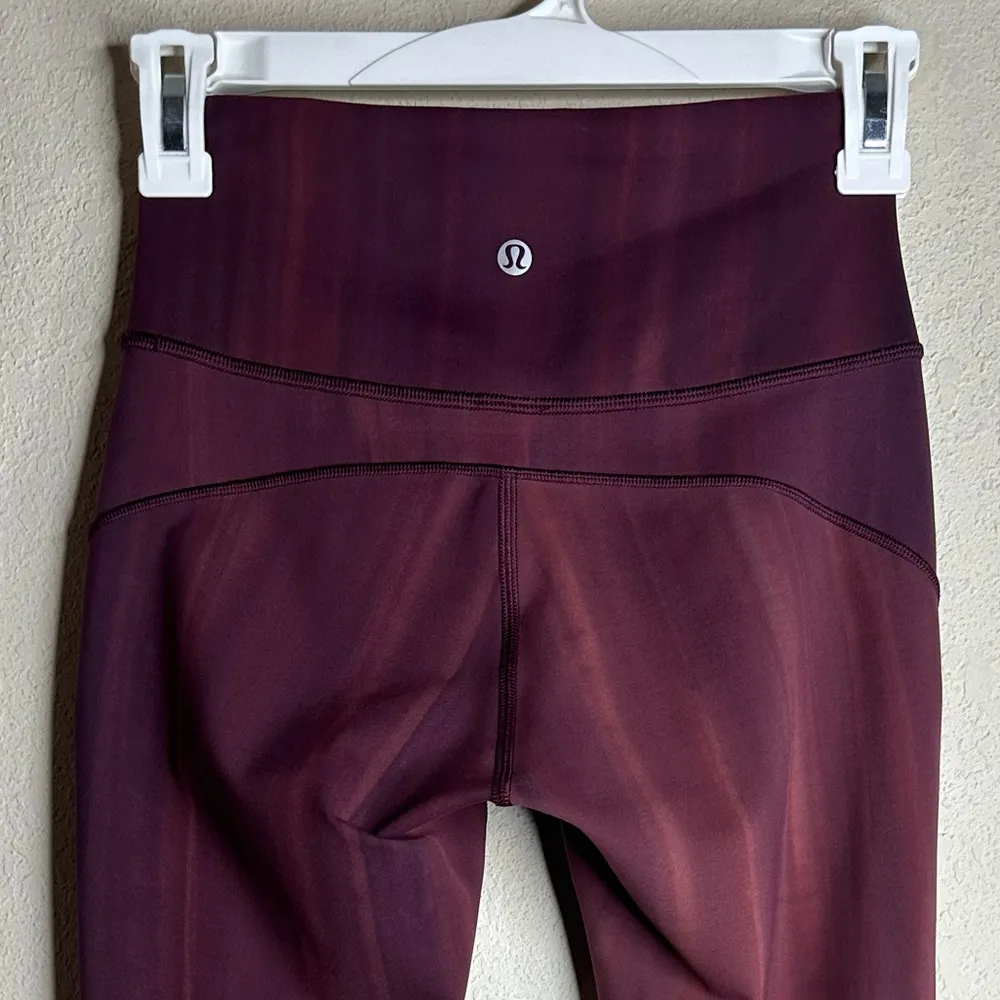 Lululemon In Movement Tight 26” Linear Spray Dye White Garnet 4 - Image 5