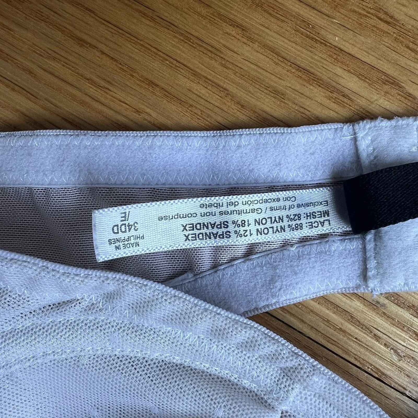 Adore Me Bra 32DD White Lace Unlined Underwire Split Adjustable Strap - Image 6