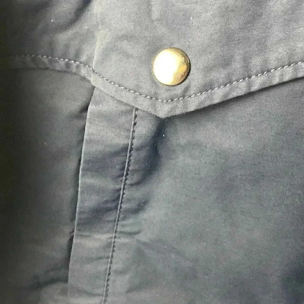 JONES NEW YORK SIGNATURE WO SIZE MEDIUM NAVY JACKET ZIP BUTTON CLOSURE POCKETS - Image 4