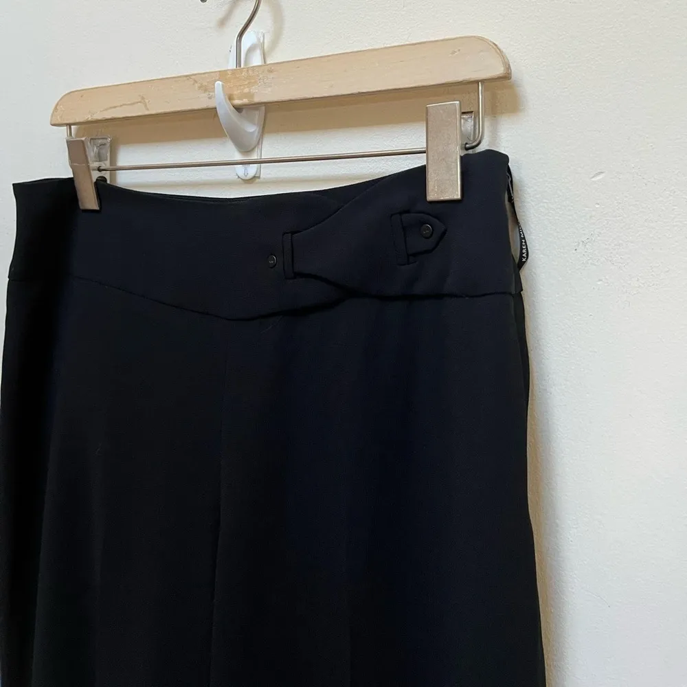 Karen Millen Black Wide Leg Side Zipper Pocket Pant Size 8 (M) 22.5 Inch Inseam - Image 5
