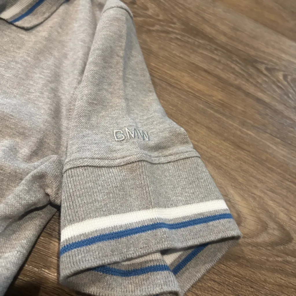 BMW Women’s Grey Polo Shirt – Size Small – Blue & White Accents Gray - Image 4