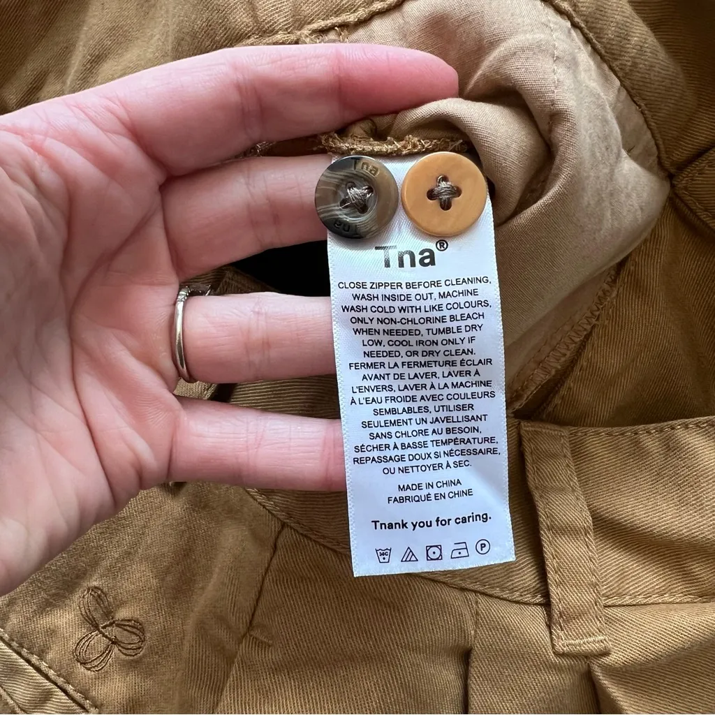 Aritzia TNA‎ tan trousers wide leg Size 2 - Image 6