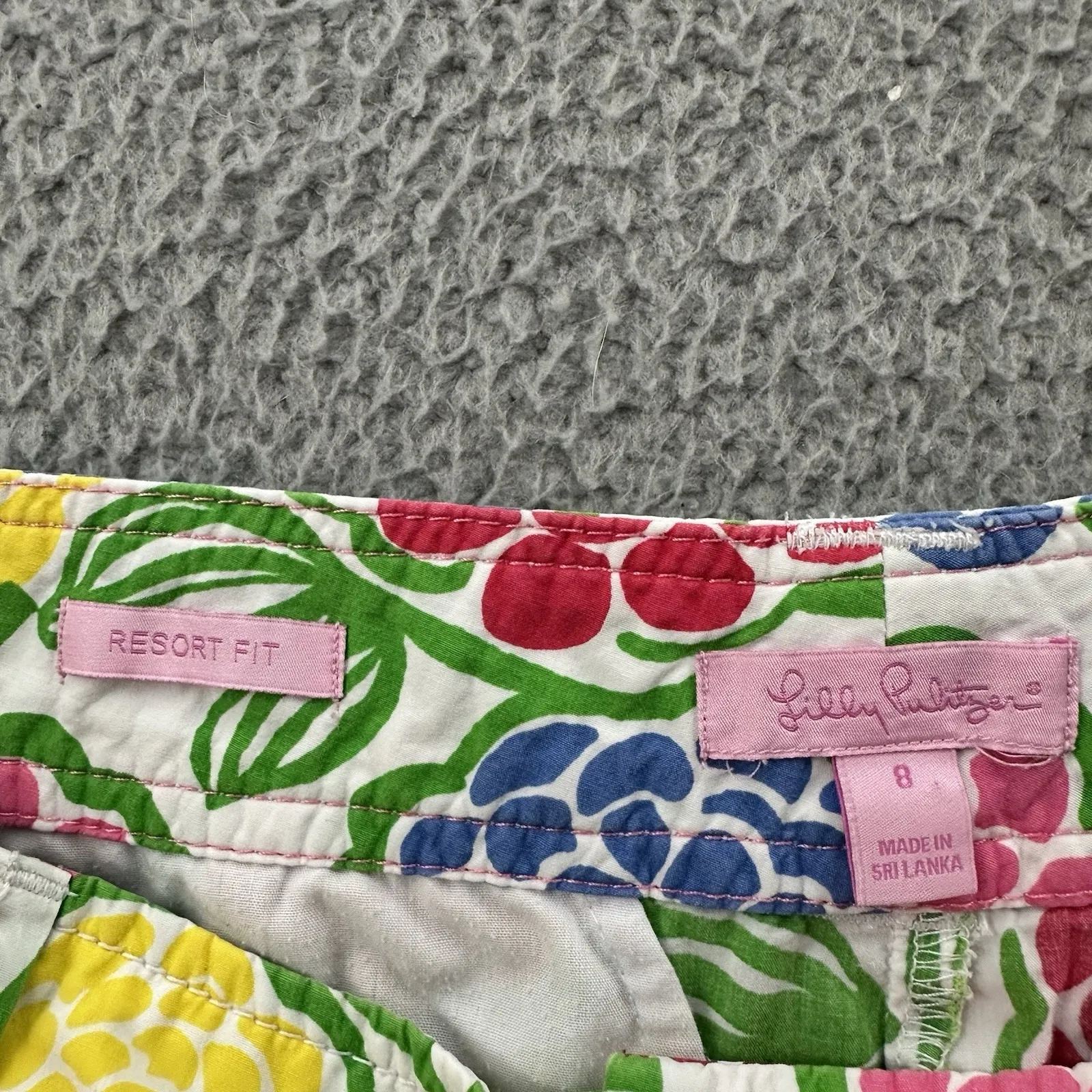 Lilly Pulitzer Resort Fit Shorts 9" Bermuda Floral Flower Beach Preppy Women's 8 - Image 3