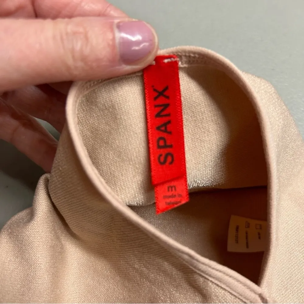 Spanx Slimmer & Shine Full Body Slip Shapewear Nude Satin Womens Size Medium - Image 5