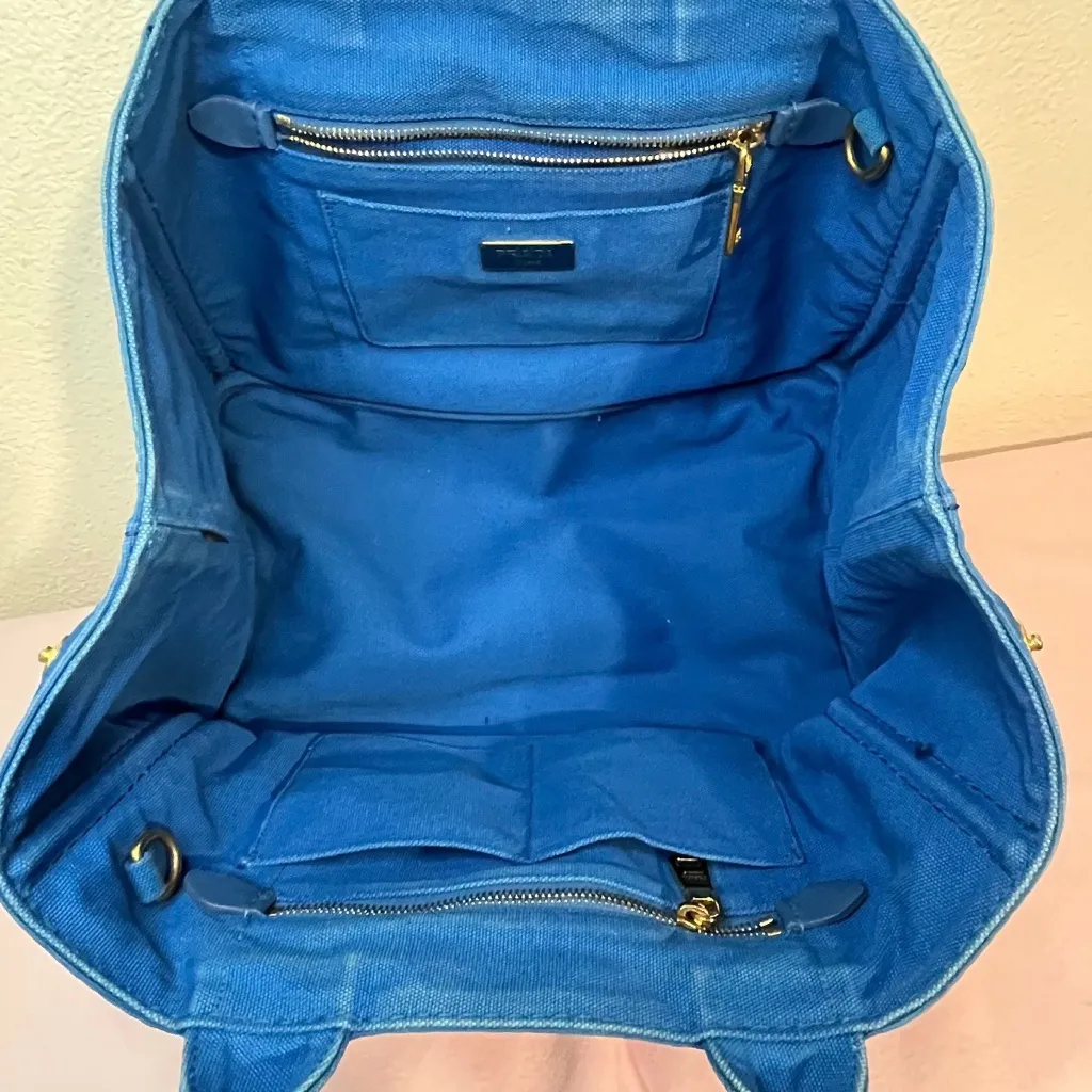 Prada  Canapa Canvas
Tote Bag - Image 3
