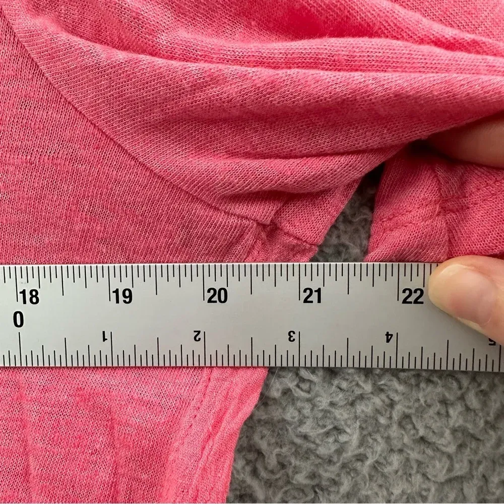 NWT Old Navy V Neck Short Sleeve Linen Blend T Shirt Guava Pink Women's Small‎ - Image 7