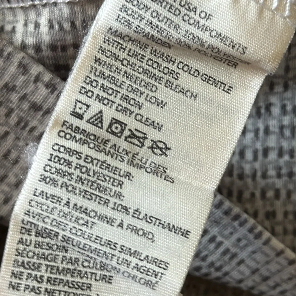 Prana Pixie‎ tank top womens strappy black gray white print size medium - Image 9