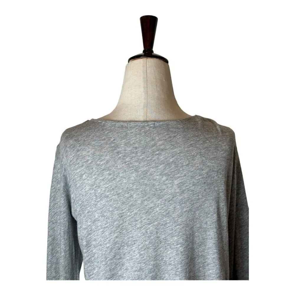 Calypso St Barth Sweater Women Medium Gray Cotton‎ Blend Lightweight Cardigan - Image 5