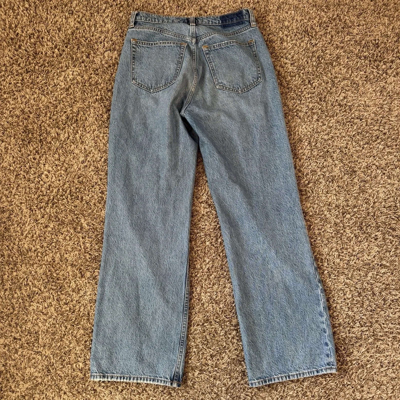 Abercrombie Fitch The Loose High Rise Jeans Size 26/2 Short Medium Wash - Image 2