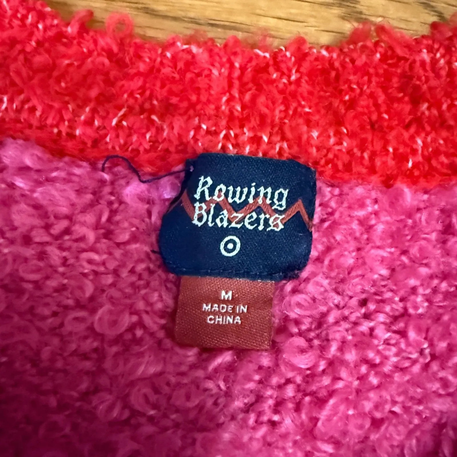 Rowing Blazers x Target Rugby Stripe Crewneck Pullover sweater Medium Pink - Image 3