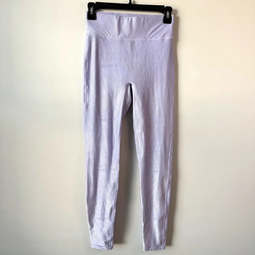 Bandier Center Stage Geo Jacquard Leggings Purple Haze S - Image 3