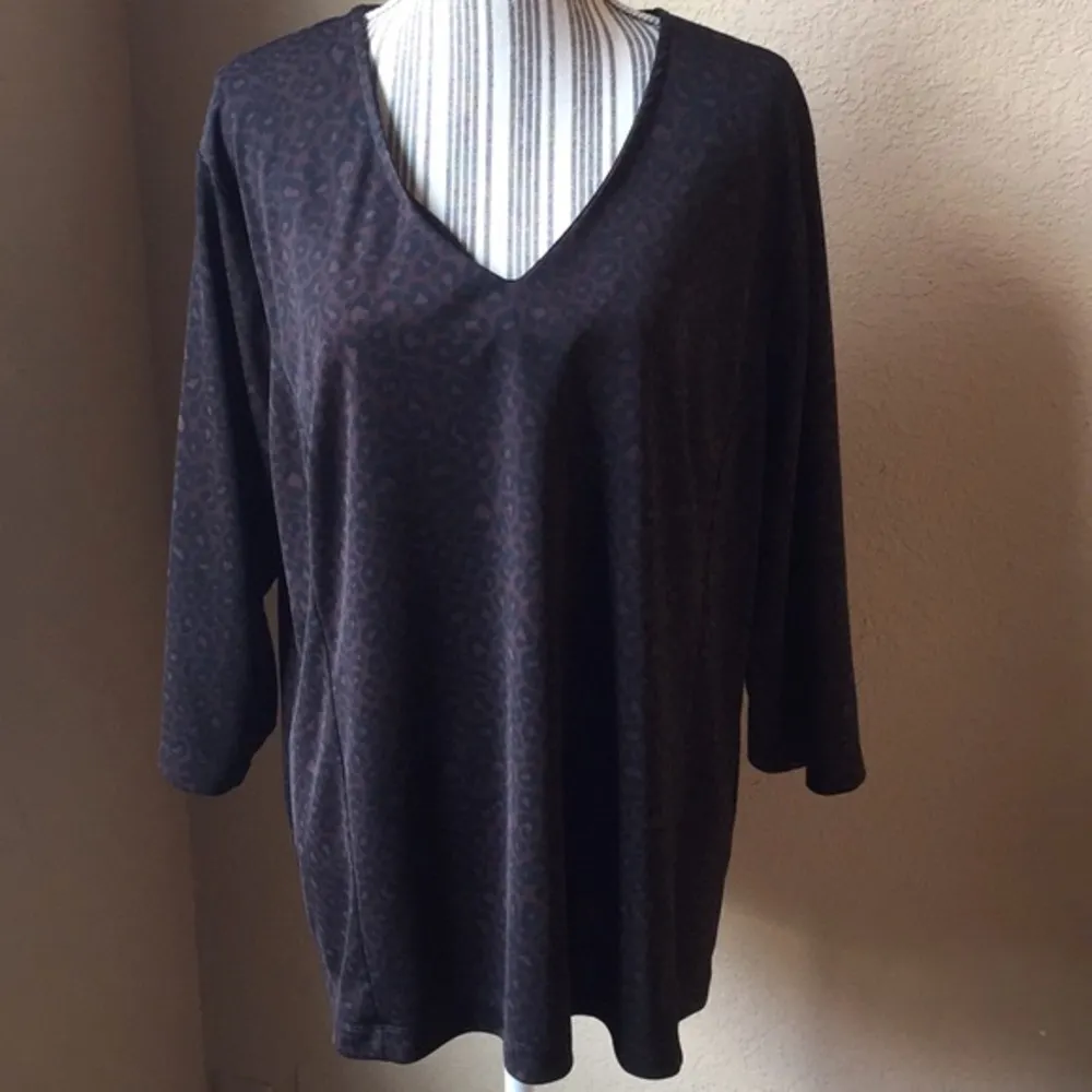 Lane Bryant Venezia long sleeve leopard top - Image 4