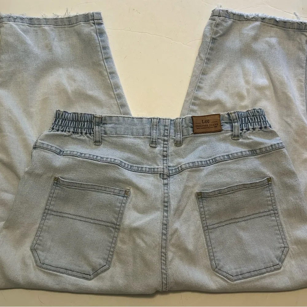 Vintage Black Lee original jeans 34 waist stretched inseam 19 inches Midwest 13” - Image 2