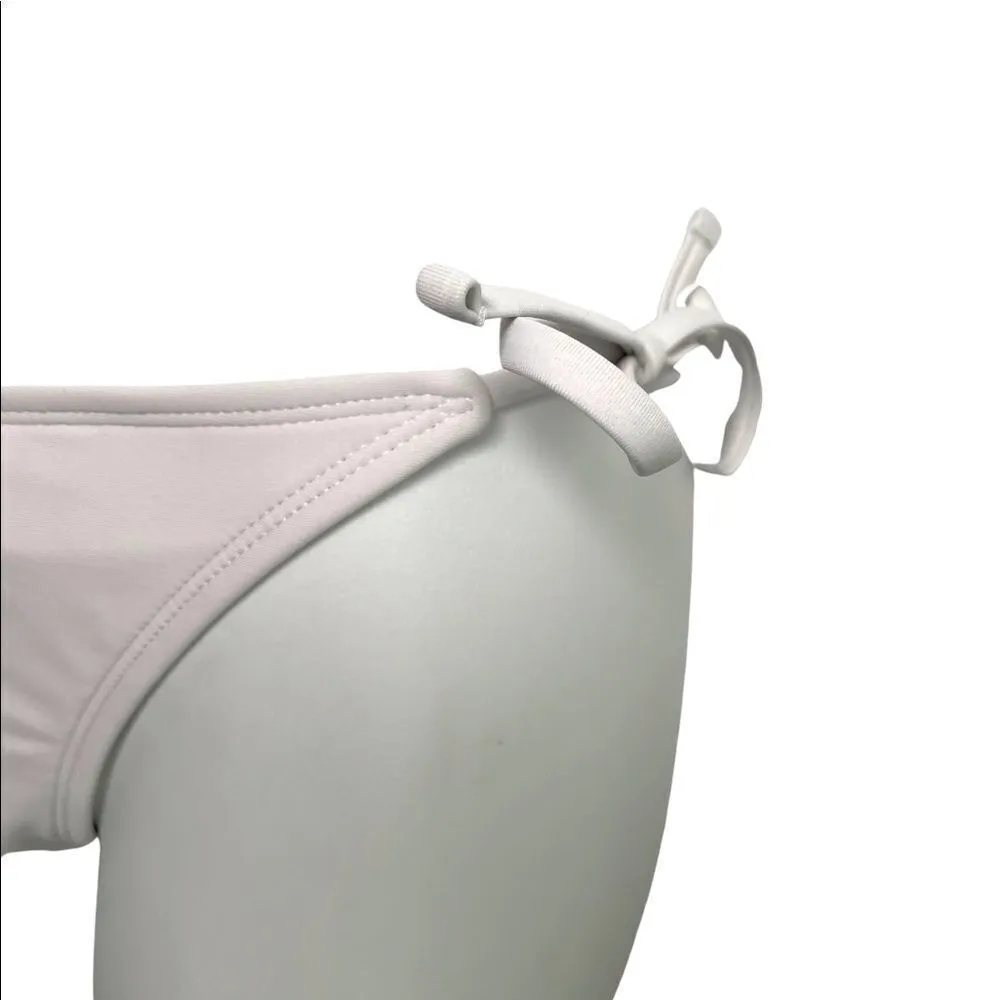 Xhilaration High Rise Side Ties White Bikini Medium - Image 3