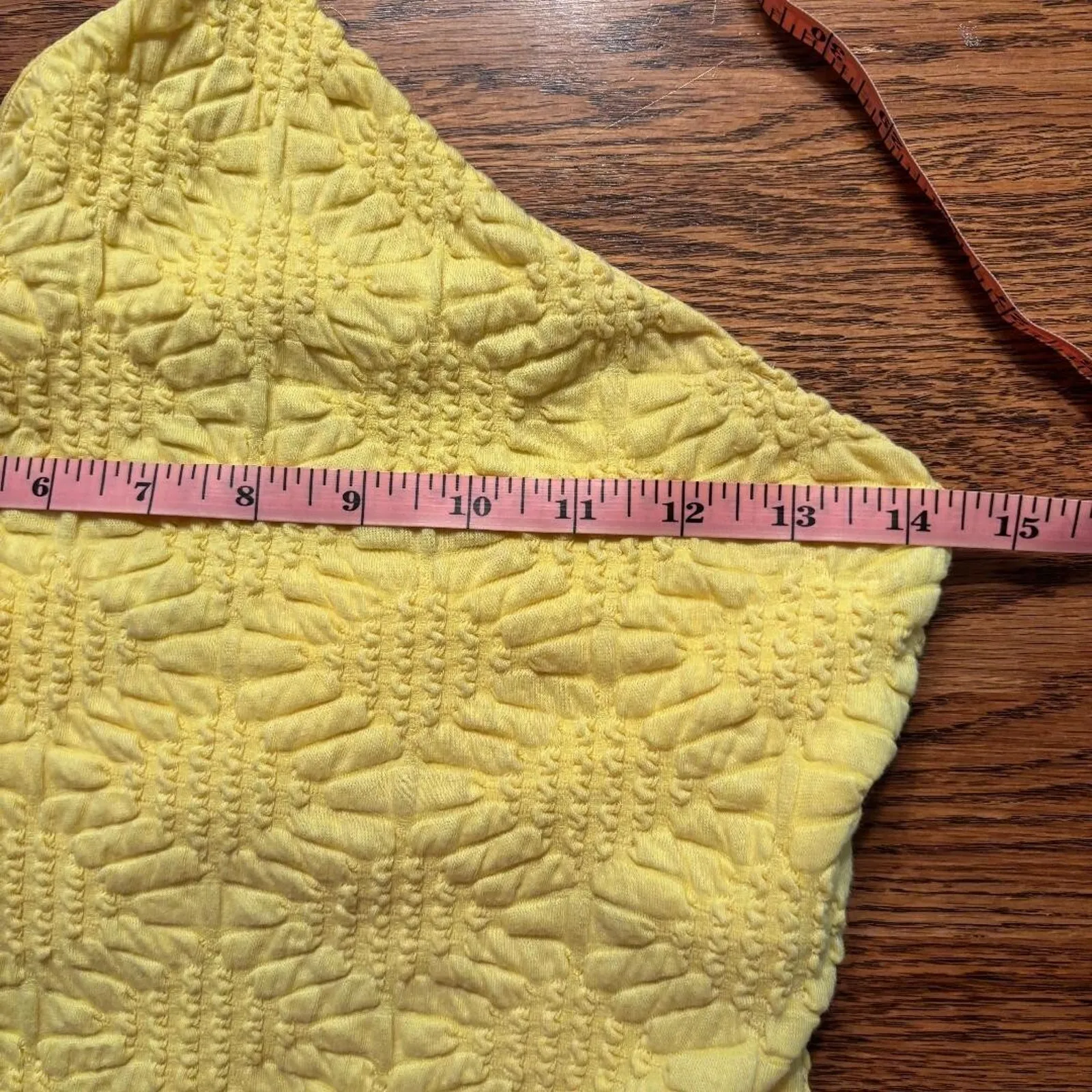 Wild Fable Yellow Halter Knee Length Dress with side slit built in bra Size M - Image 7