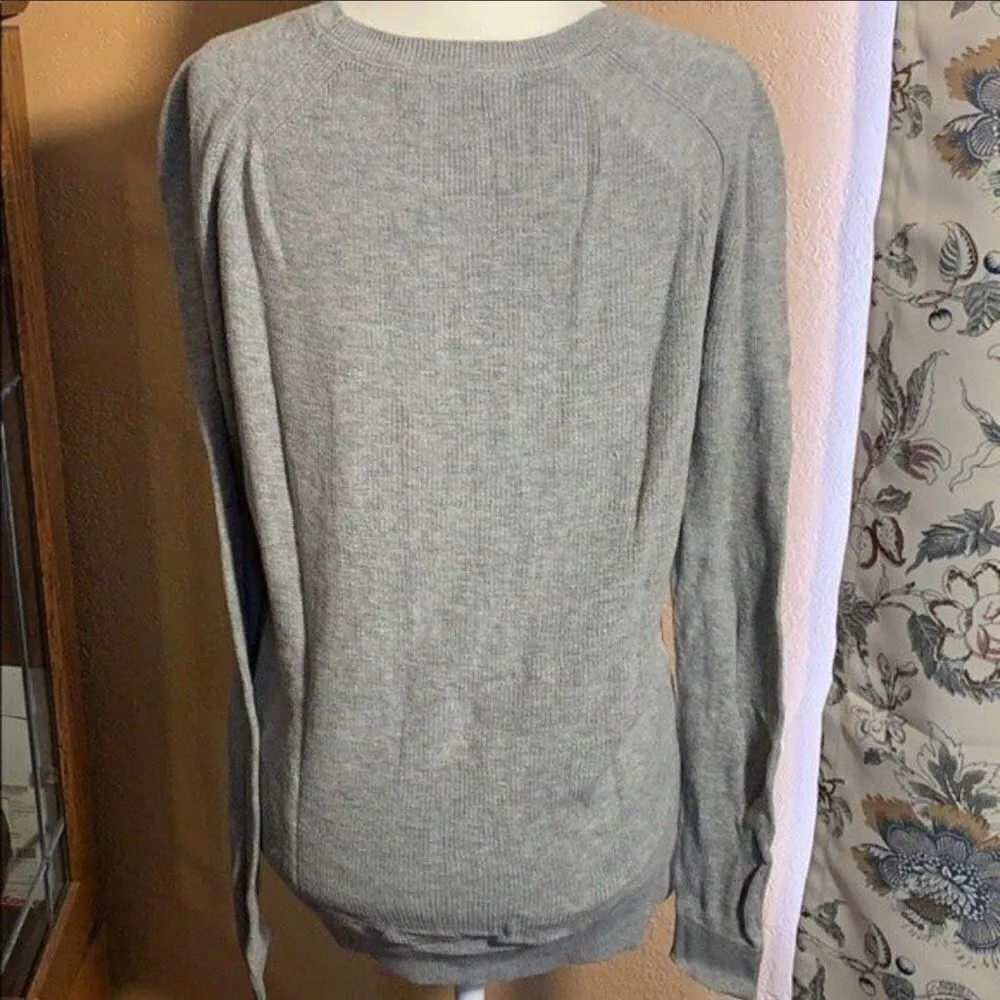 Everlane Gray Scoop Neck Knit Sweater Size XS - Image 4