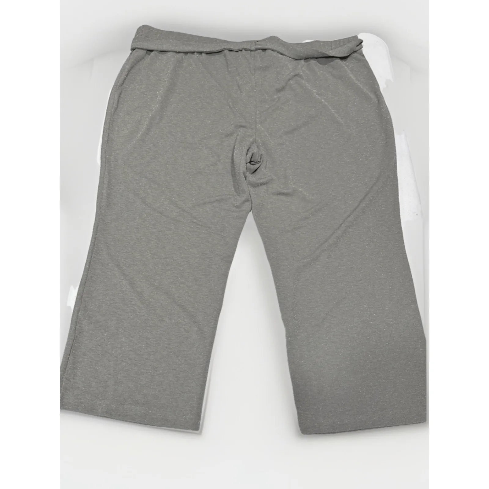 Girl With Curves Women's 3XP Petite Pants Glitter Knit Straight Leg Gray A554699 Size undefined - Image 2