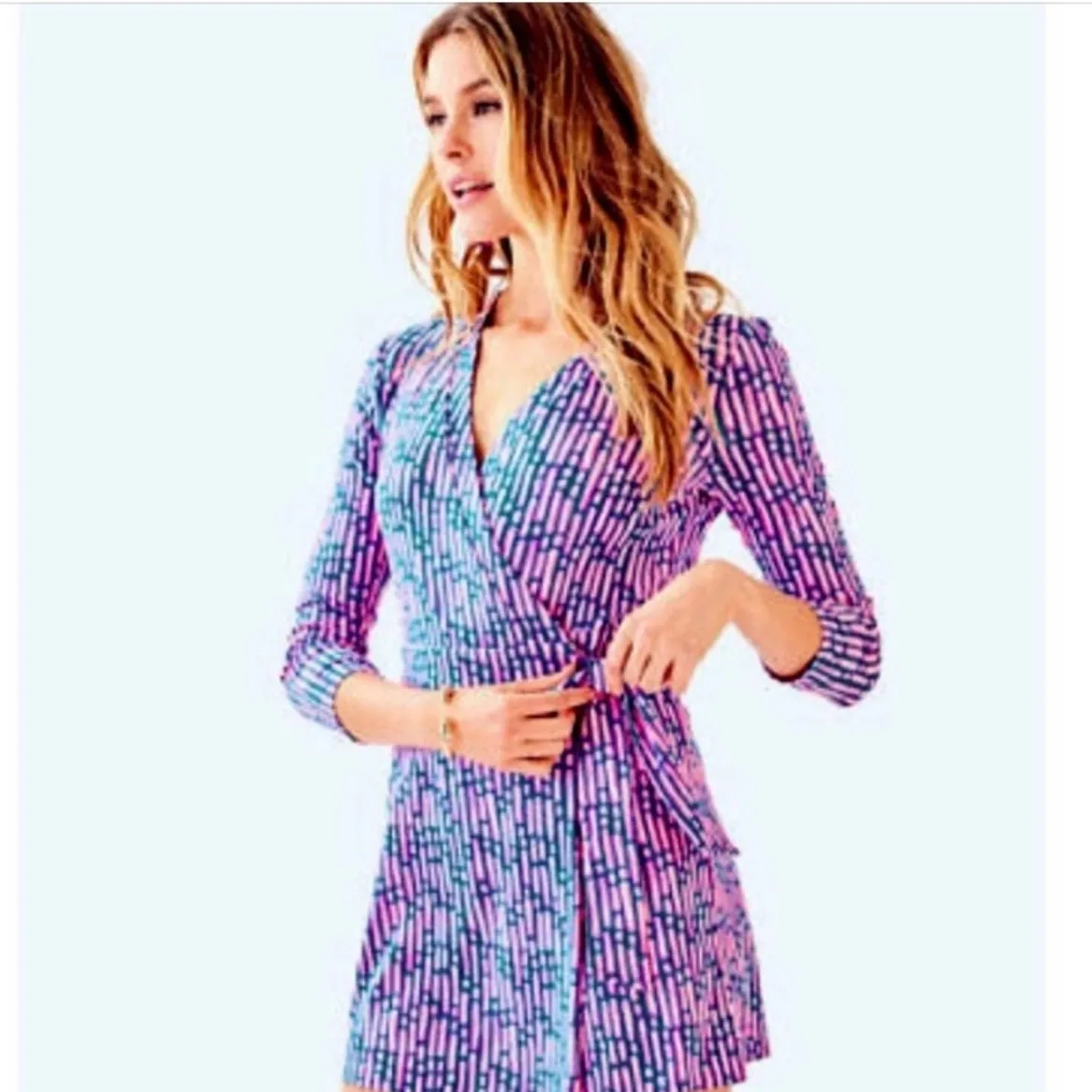 Lilly Pulitzer XL Romper Shorts Wrap Skort Skirt Vacation Dress Resort Cruise - Image 4