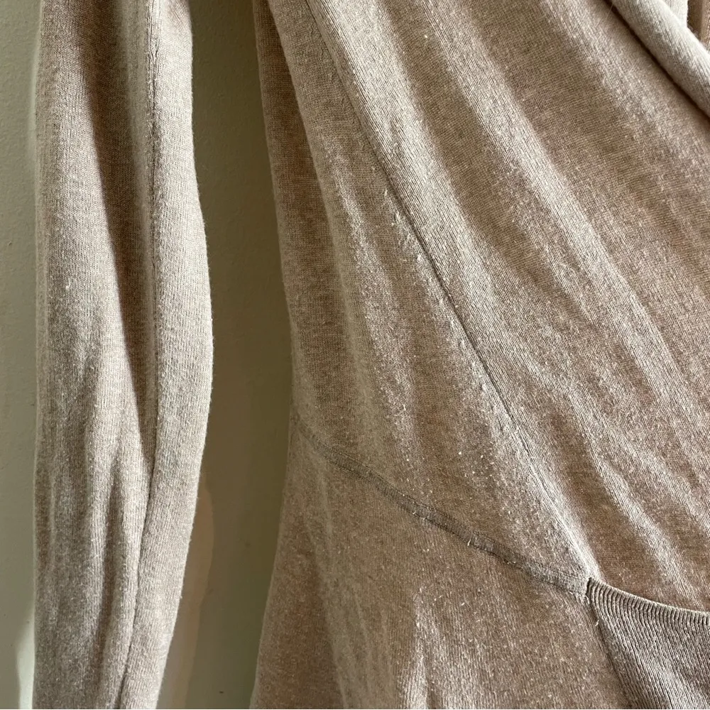 Theory Open Front Cardigan Beige Cashmere Blend size S - Image 5