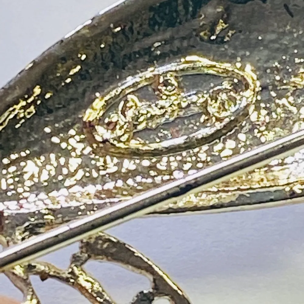 Mother Baby Angel "Mother" Pin Brooch Silver Gold Colors Wings with Hearts - Image 13