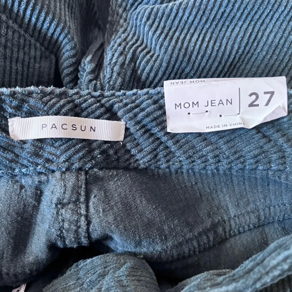 Women’s New Pacsun blue green corduroy high rise Mom jeans size 27 - Image 9