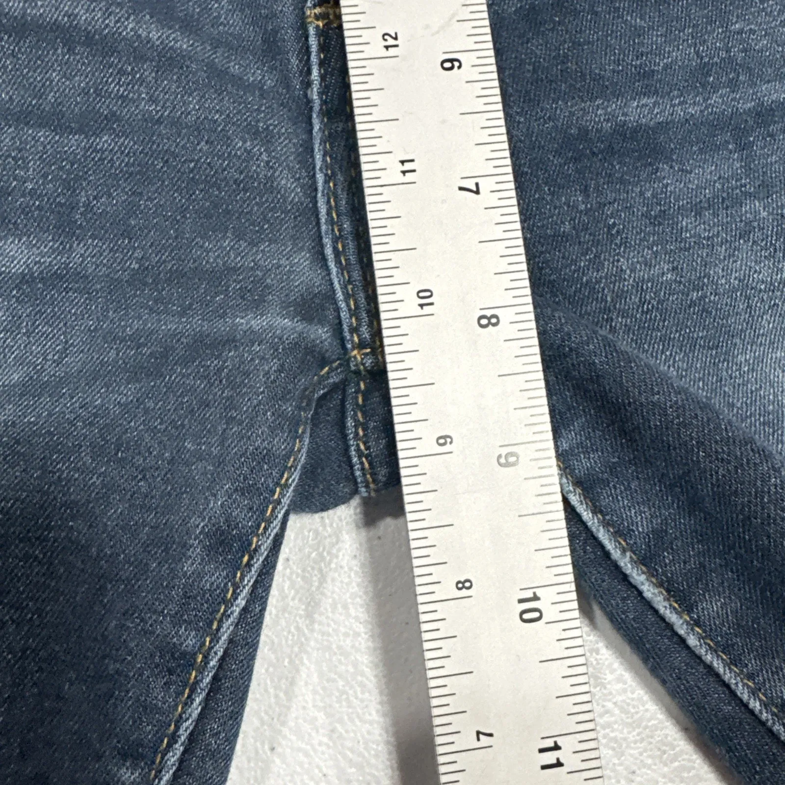 DRIFTWOOD Jackie Stretch Skinny Jeans Size 25 Raw Hem Blue Denim Pants - Image 10