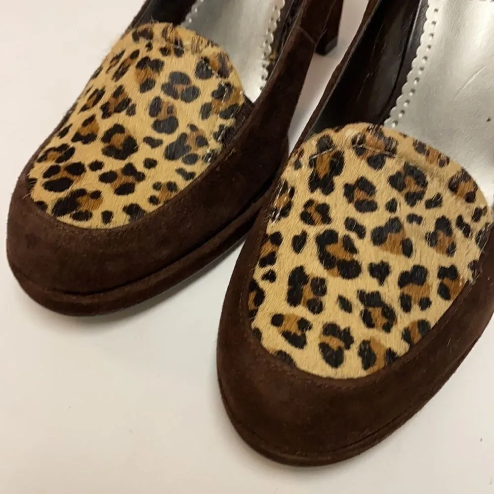 CHARLES DAVID LEOPARD 🐆 PRINT PLATFORM HEELS SIZE 8 A11 - Image 3
