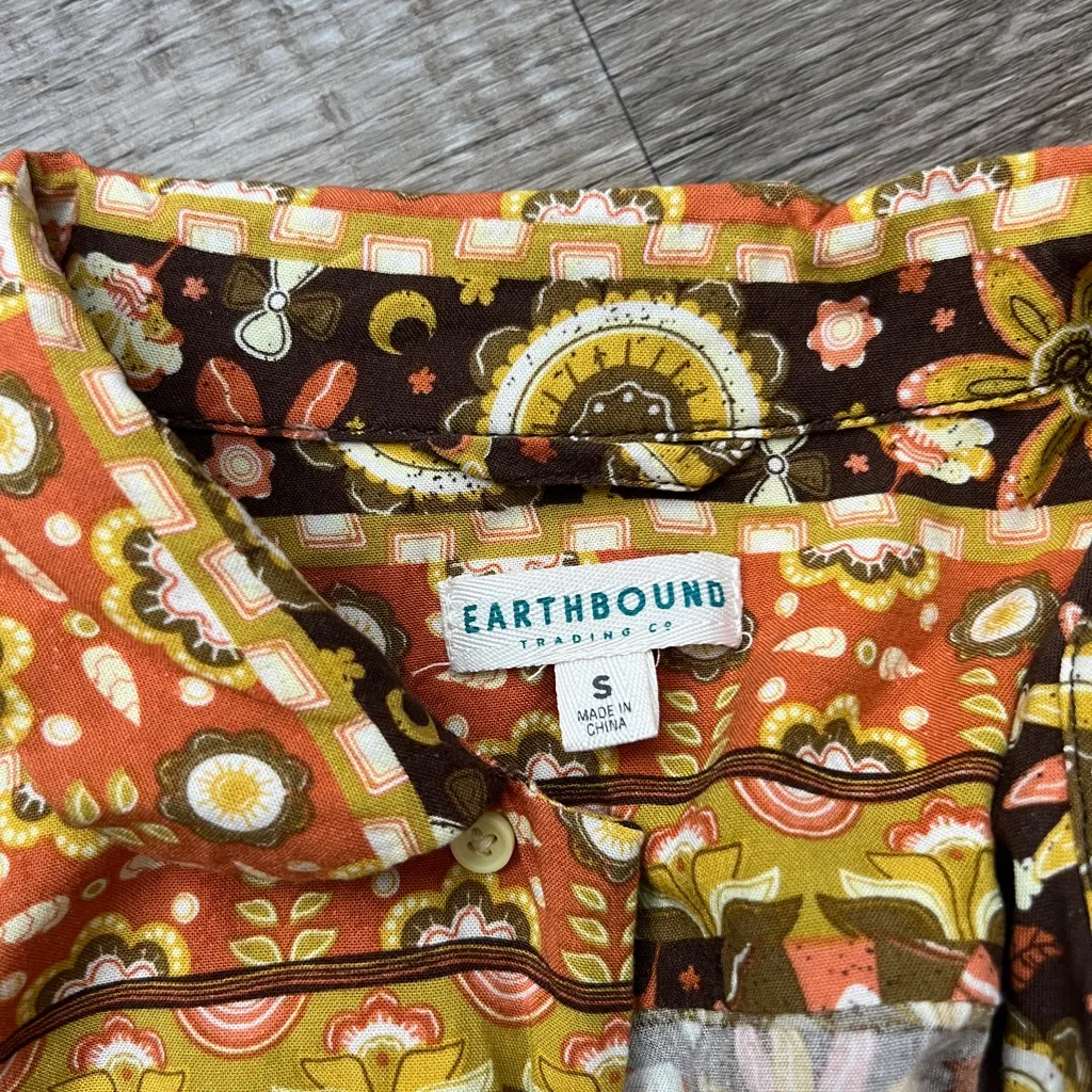 Earthbound Floral Patterned Short Sleeve Shirt - Image 8