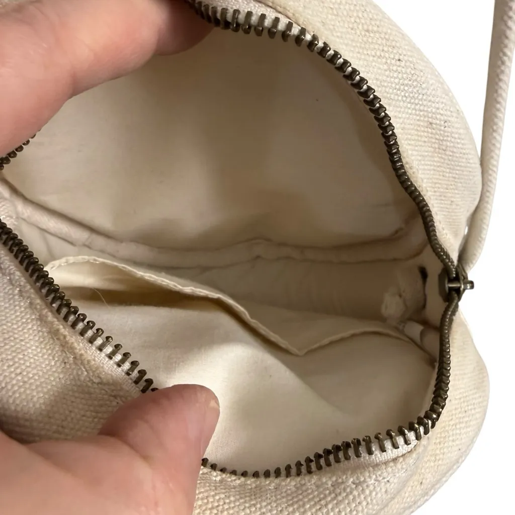 Hand Painted Horse Canvas Crossbody Bag Round Western Boho 8x8 Pink - Image 8