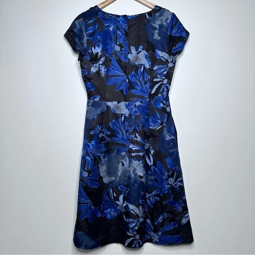 Banana Republic Mad Men Collection Blue Begonia Dress Size 4 - Image 8