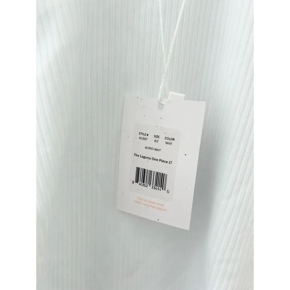 Andie Swim The Laguna Ribbed One Piece in White XL Tall NWT - Image 4