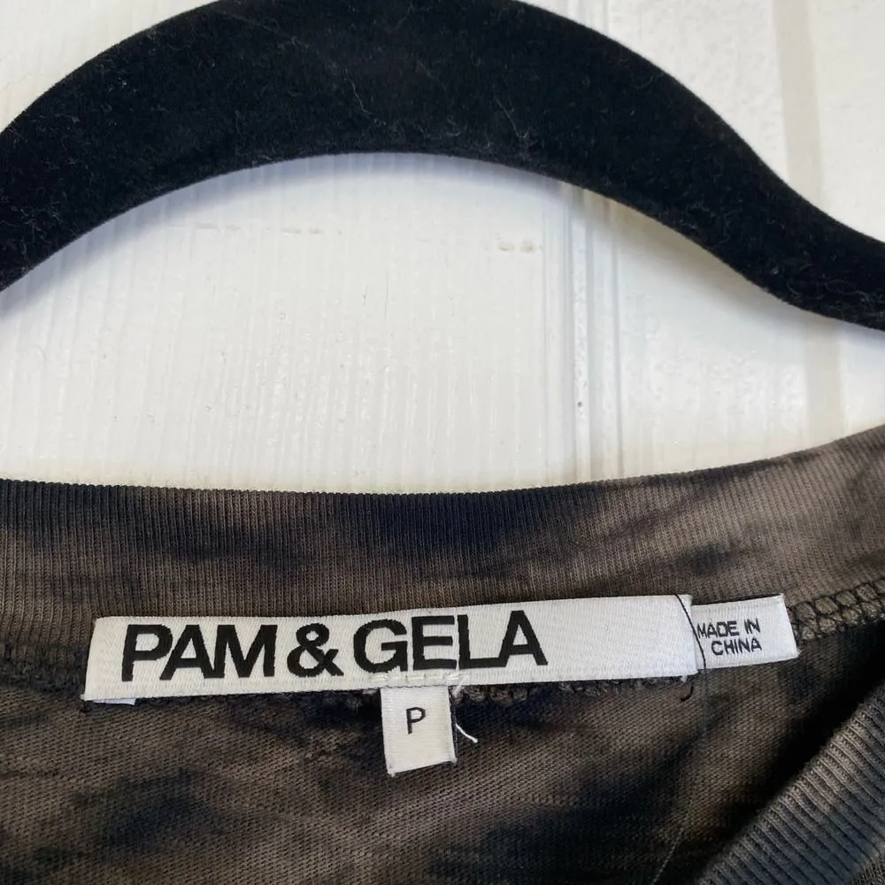 PAM & GELA Tie Dye Twisted Dress Revolve Brown Size Extra Small - Image 5