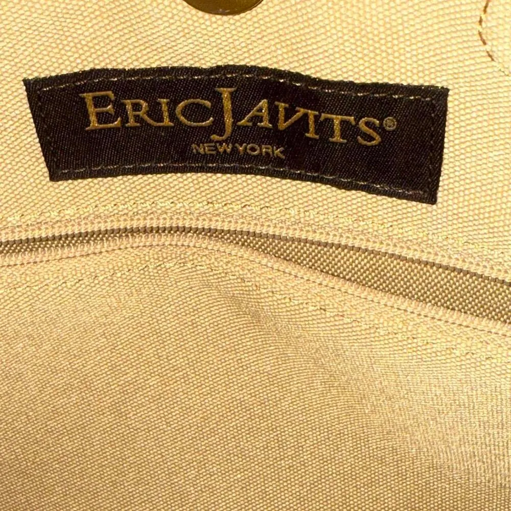 Eric Javits Squishee Clip Tote Tan - Image 5