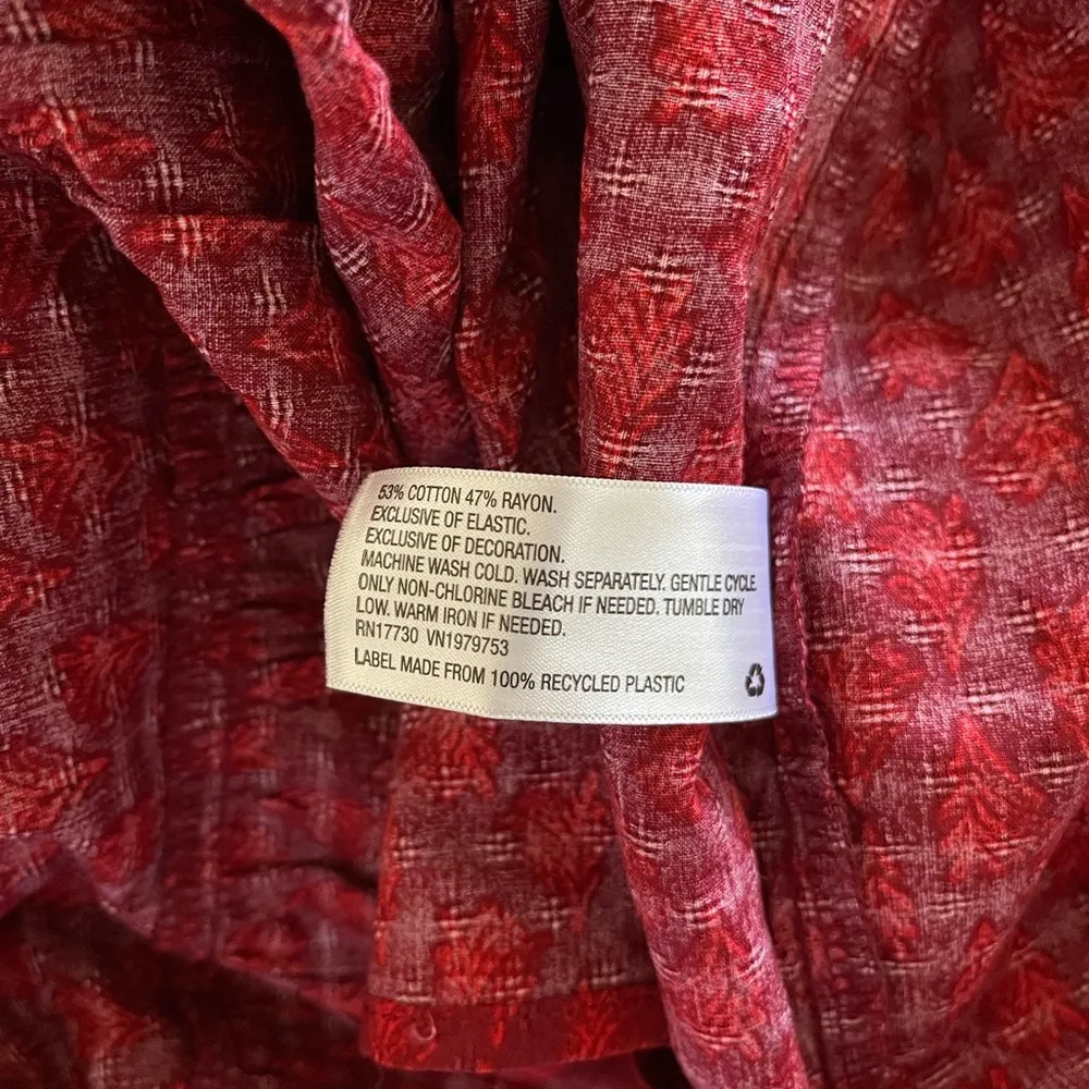 Universal Thread Goods Burgundy Prairie Tiered Maxi Dress NWT - Image 4