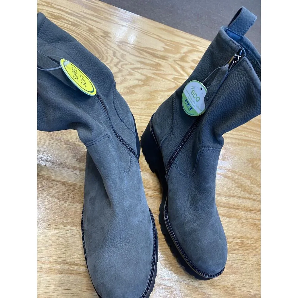 Paul Green Newbury Bootie Women's 6 Blue Leather Side Zip Round Toe Casual S11 - Image 4