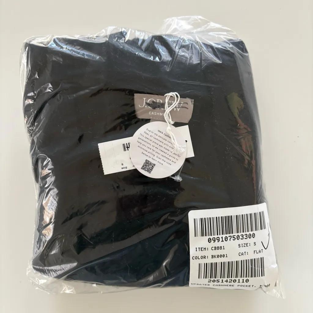 NWT J. Crew Cashmere Patch-pocket Cardigan Black - Image 5