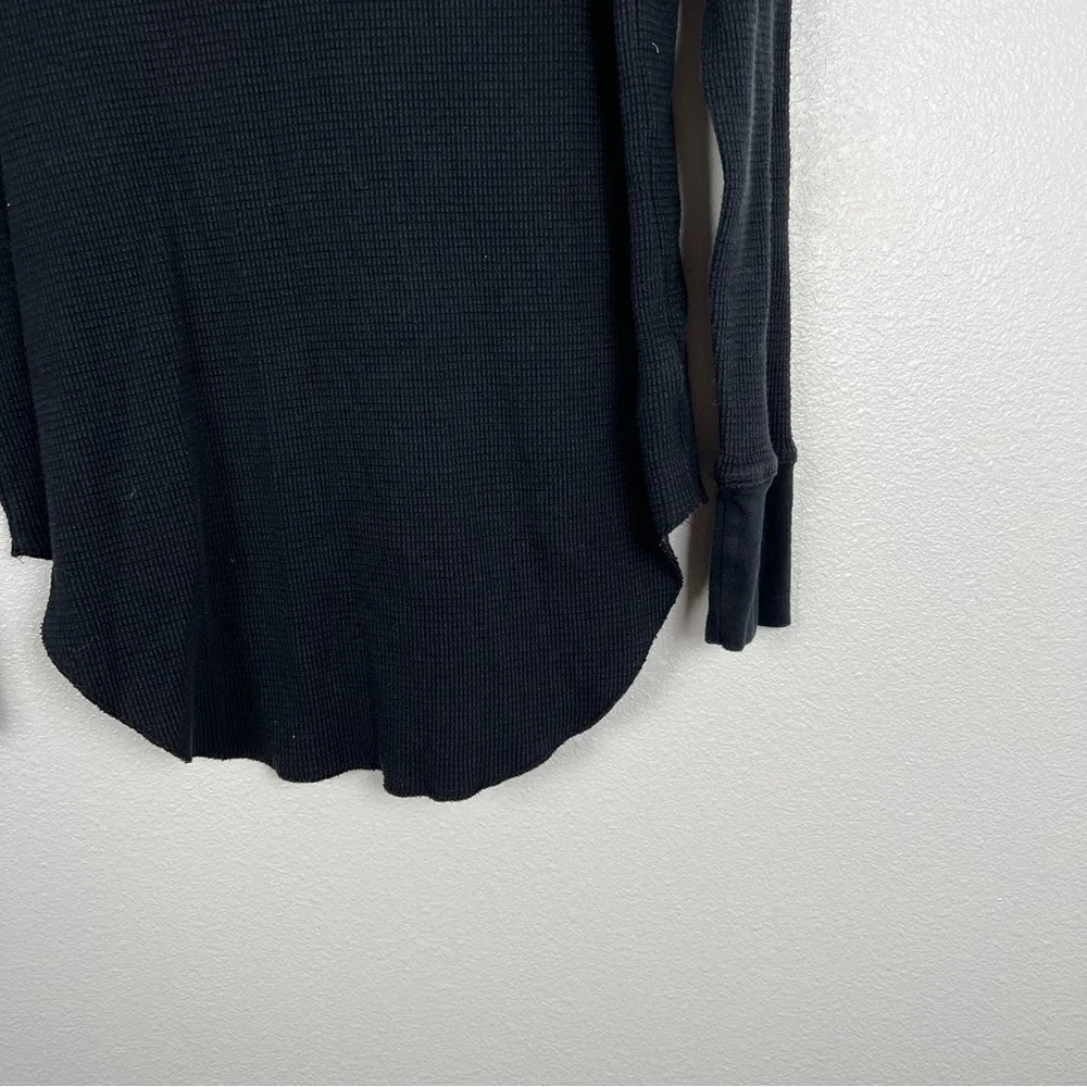 ARITZIA The Group Babaton Waffle Knit Long Sleeve Turtleneck Black Sz M Black Size M - Image 3