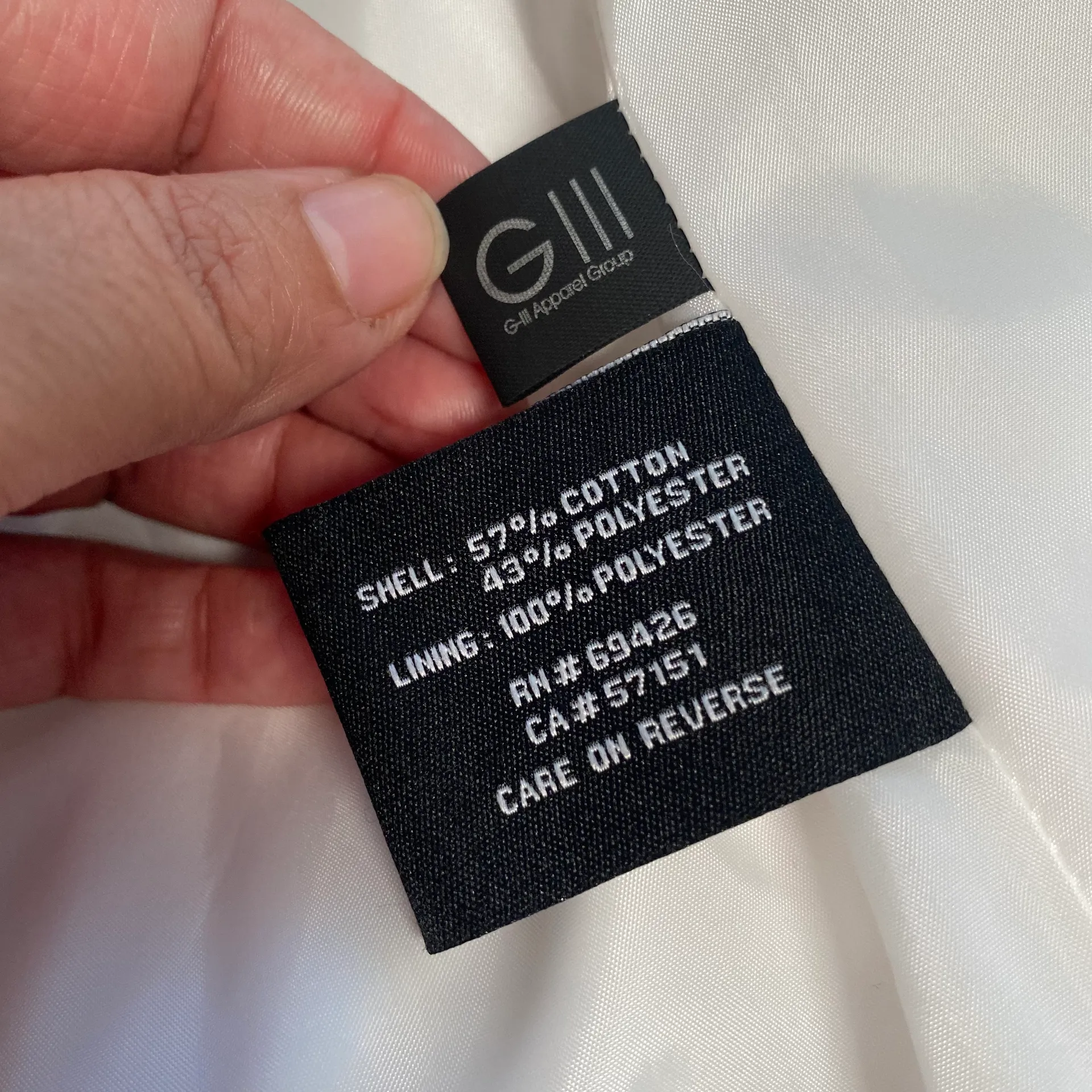 White Nylon Double Breasted Belted Trench Coat L - Image 7