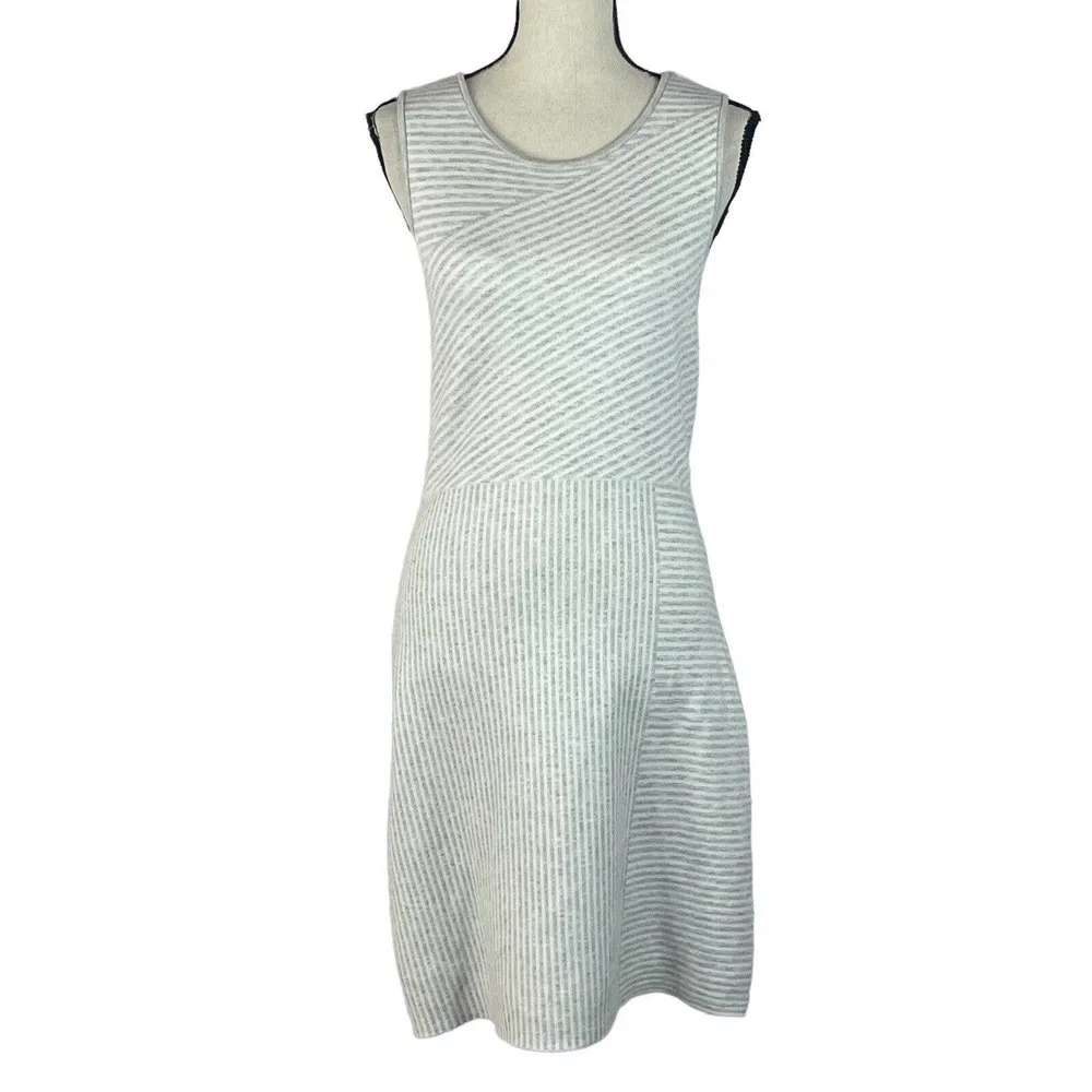 Athleta Small A-Line Tank Sweater Dress Chills and Valleys Striped Sleeveless - Image 3