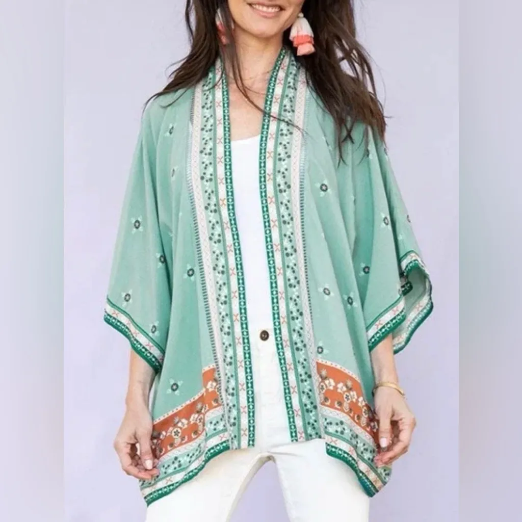 Matilda Jane “Days Like This” Open Front Teal Kimono
Size M/L - Image 2