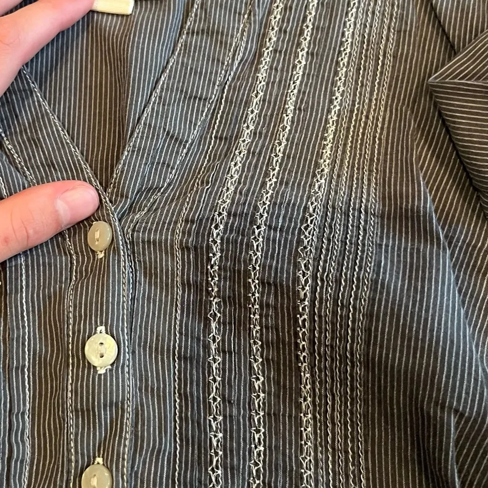 One Star Pin Striped Blouse Top - Image 2